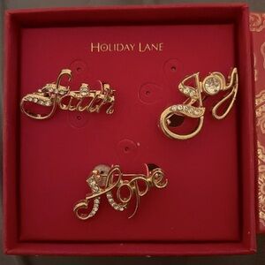 Macy’s Holiday Brooch Set